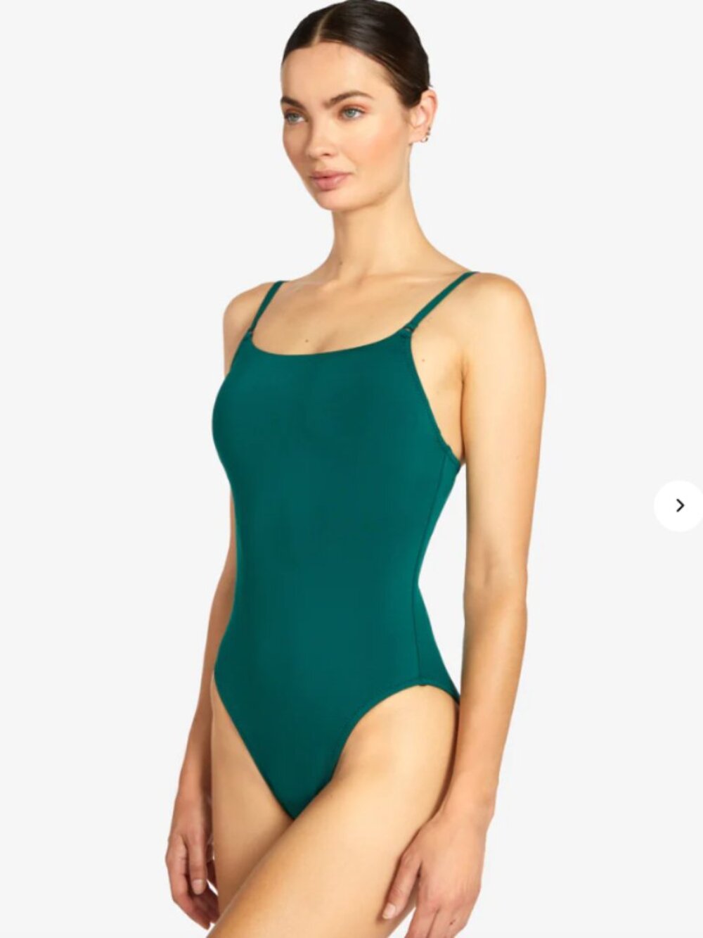 Robin Piccone Deep Teal Green Scoop One-Piece Swimsuit